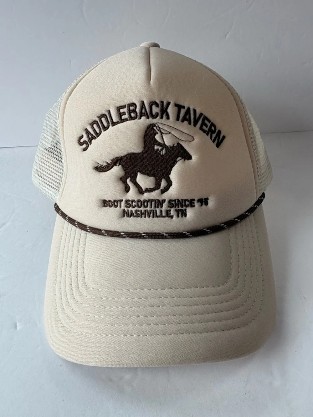 NWOT Anthropologie Worn/West Saddleback Tavern Trucker Hat
